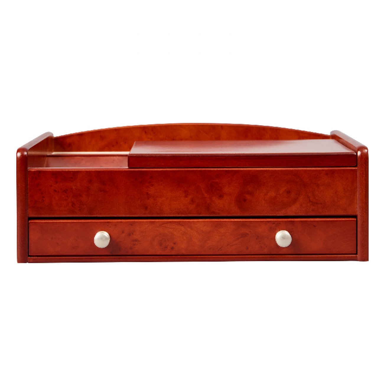 Modern, Sophisticated Dark Burlwood Walnut Colored Dresser Top