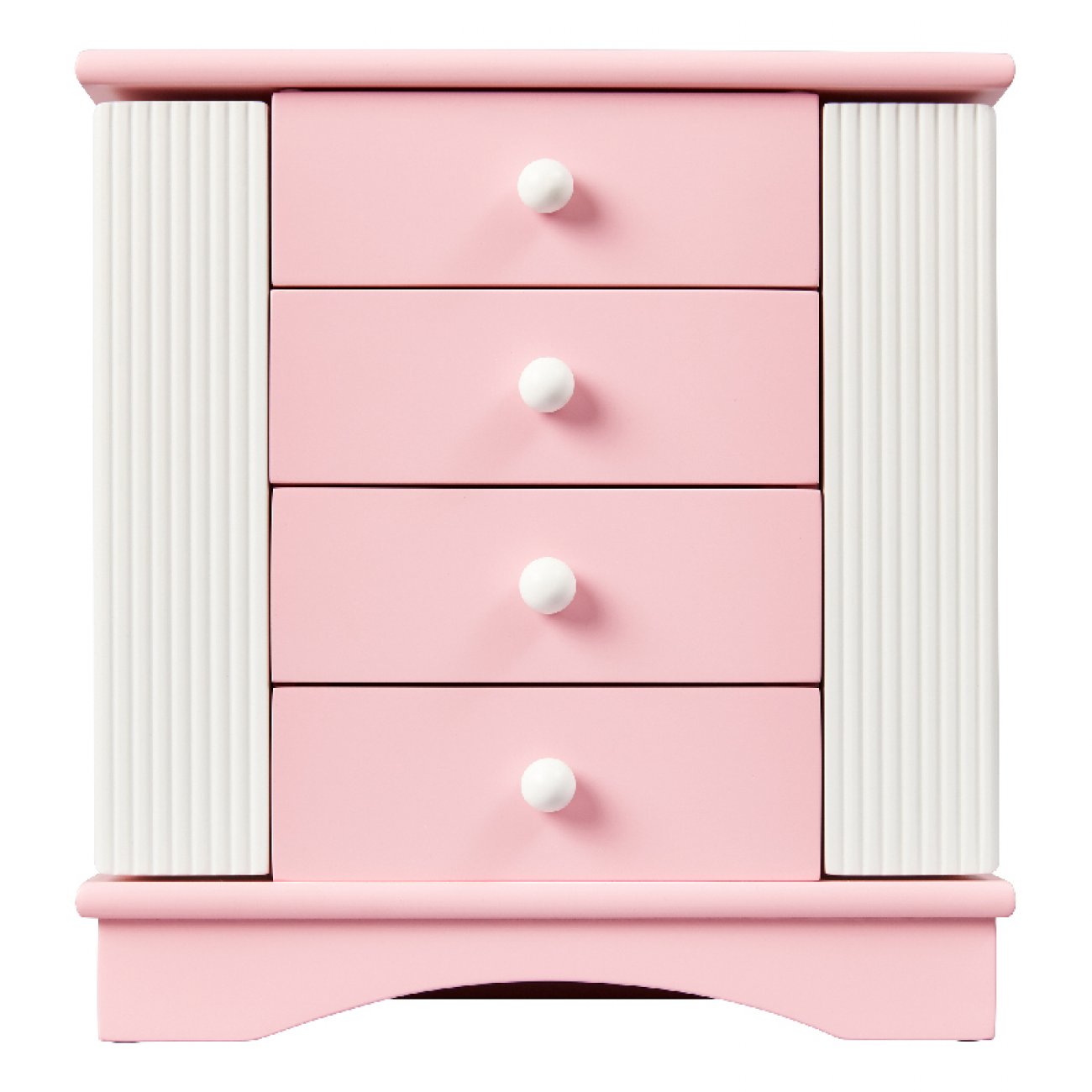Classic, Upright Children's Musical Jewelry Box in Pink and Ivory