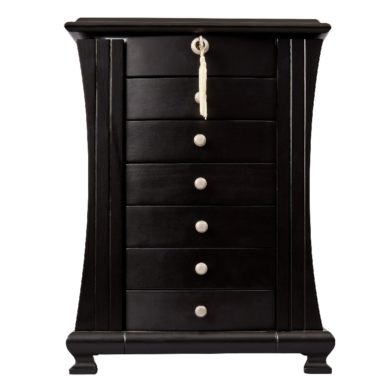 Majestic, Upright Six Drawer Java Colored Locking Jewelry