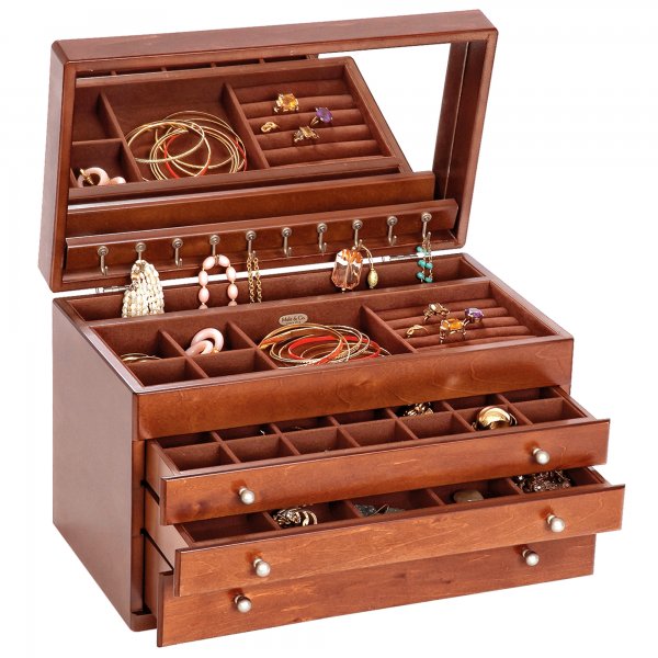 Brigitte Wooden Jewelry Box Mele Canada